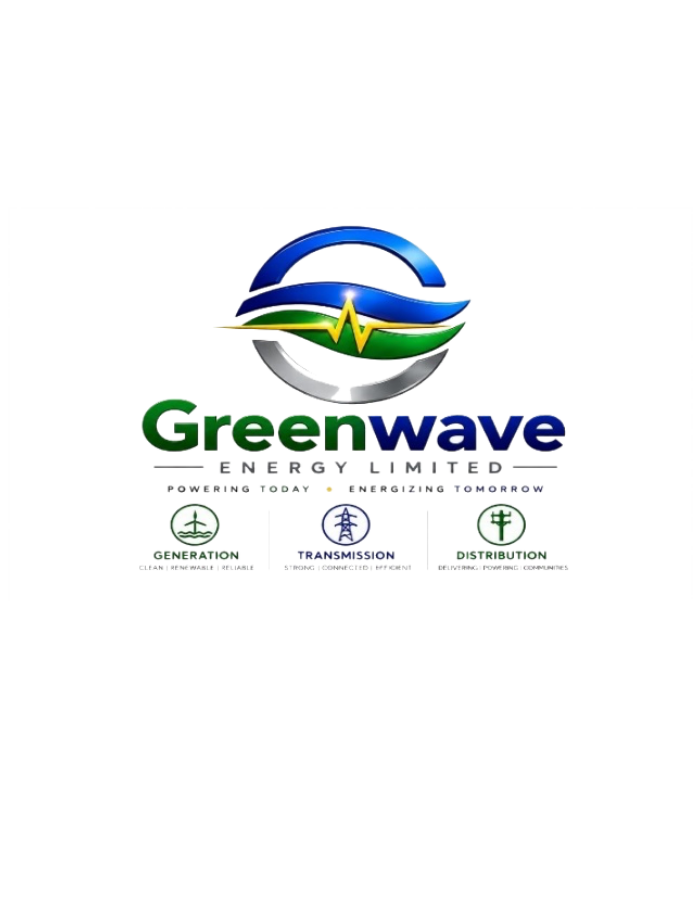 GreenWave Energy Limited logo with generation, transmission and distribution marks